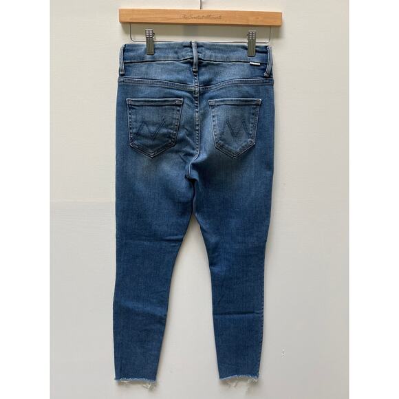 Mother Denim High Waisted Looker Ankle Fray jeans in hop on hop off size 25 - Picture 3 of 10